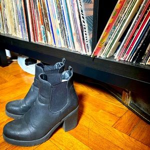 Black Chelsea style ankle bootie